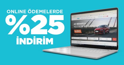 Online Ödeme ile %25 İndirim  Avantajlı Araç Kiralama!